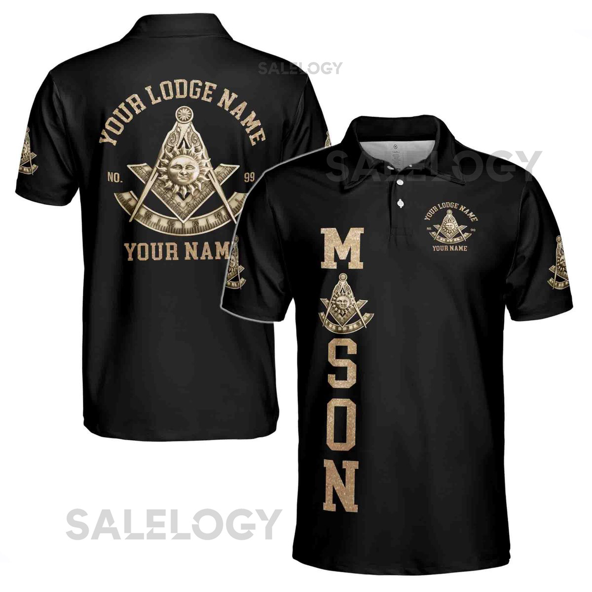 Custom Name Freemasonry Past Master Mason Men39s Polo S-5XL_84