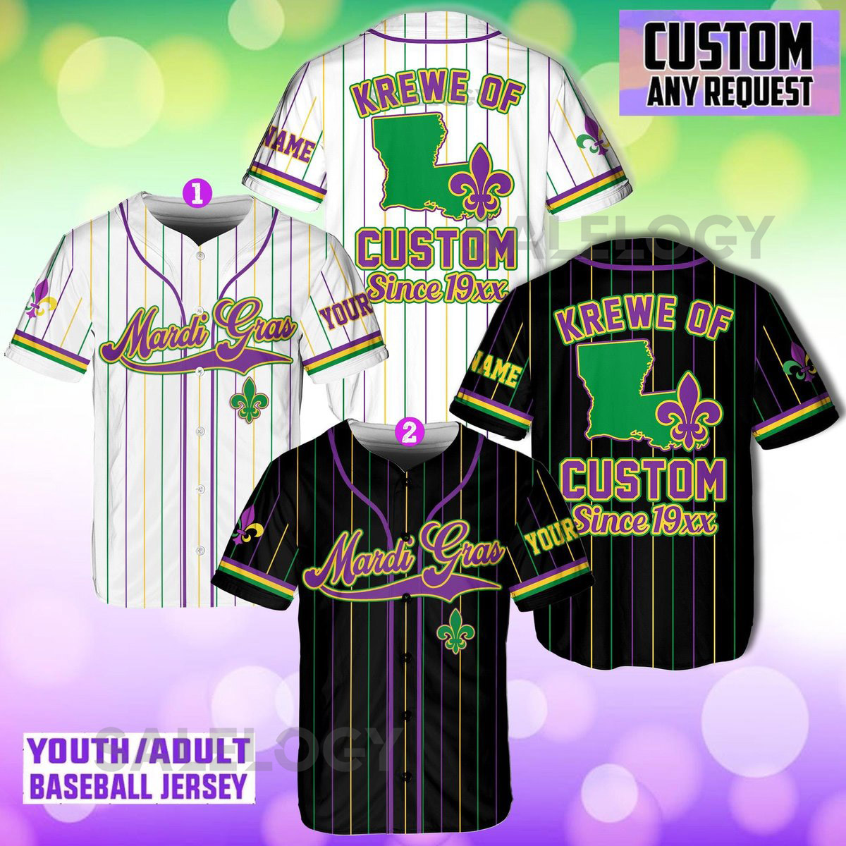 Personalized Mardi Gras Baseball Jersey Custom Mardi Gras Krewe Lobster Since 19xx Baseball Jersey Shirt Gift For Family Matching_195
