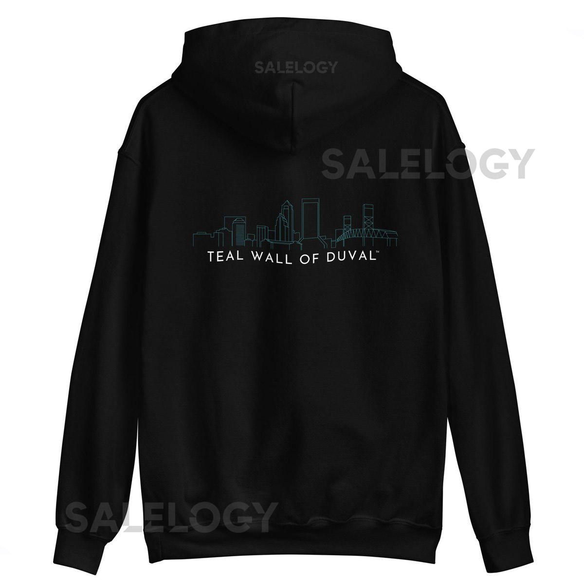 Teal Wall of Duval Black Sweatshirt Jacksonville Jaguars _852
