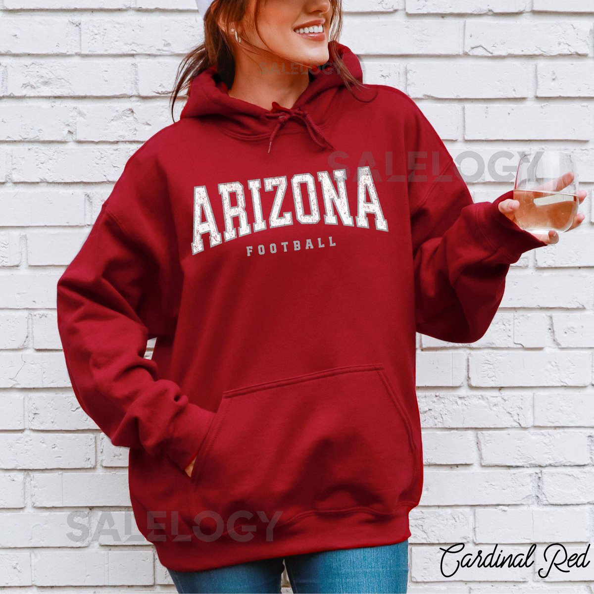 Arizona Football Hoodie - Vintage Cardinal Football Sweatshirt for Game Day Arizona Football Fan Gift Cardinal Tailgate Hoodie_70