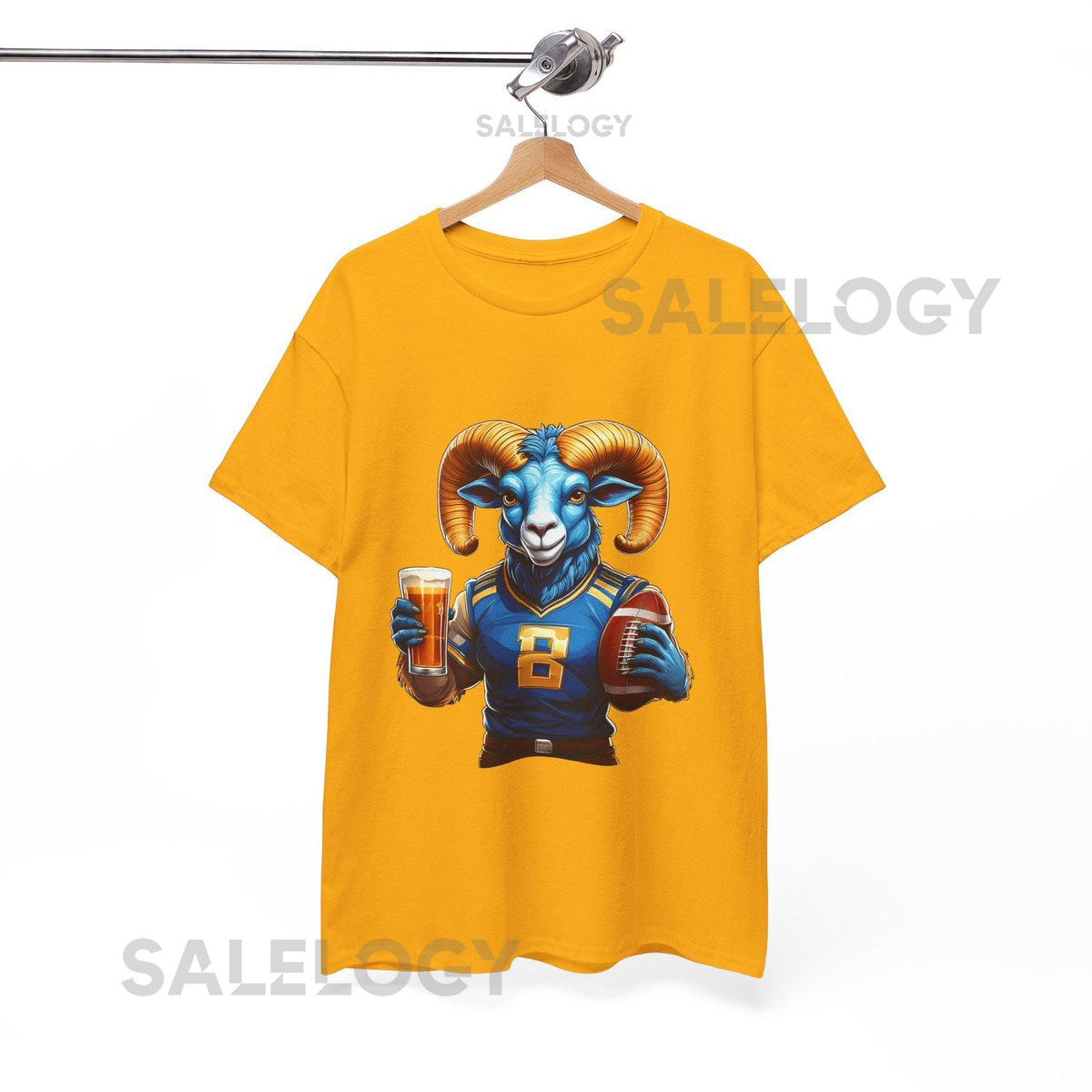 Los Angeles Rams Football and Beer Unisex T-shirt Game Day Apparel_577