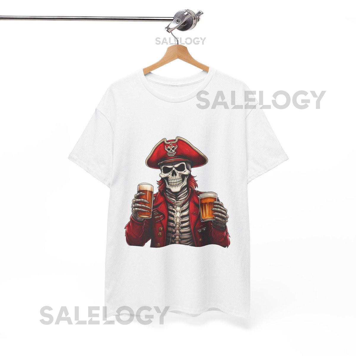 Tampa Bay Buccaneers Pirate Skeleton T-Shirt Football and Beer_168
