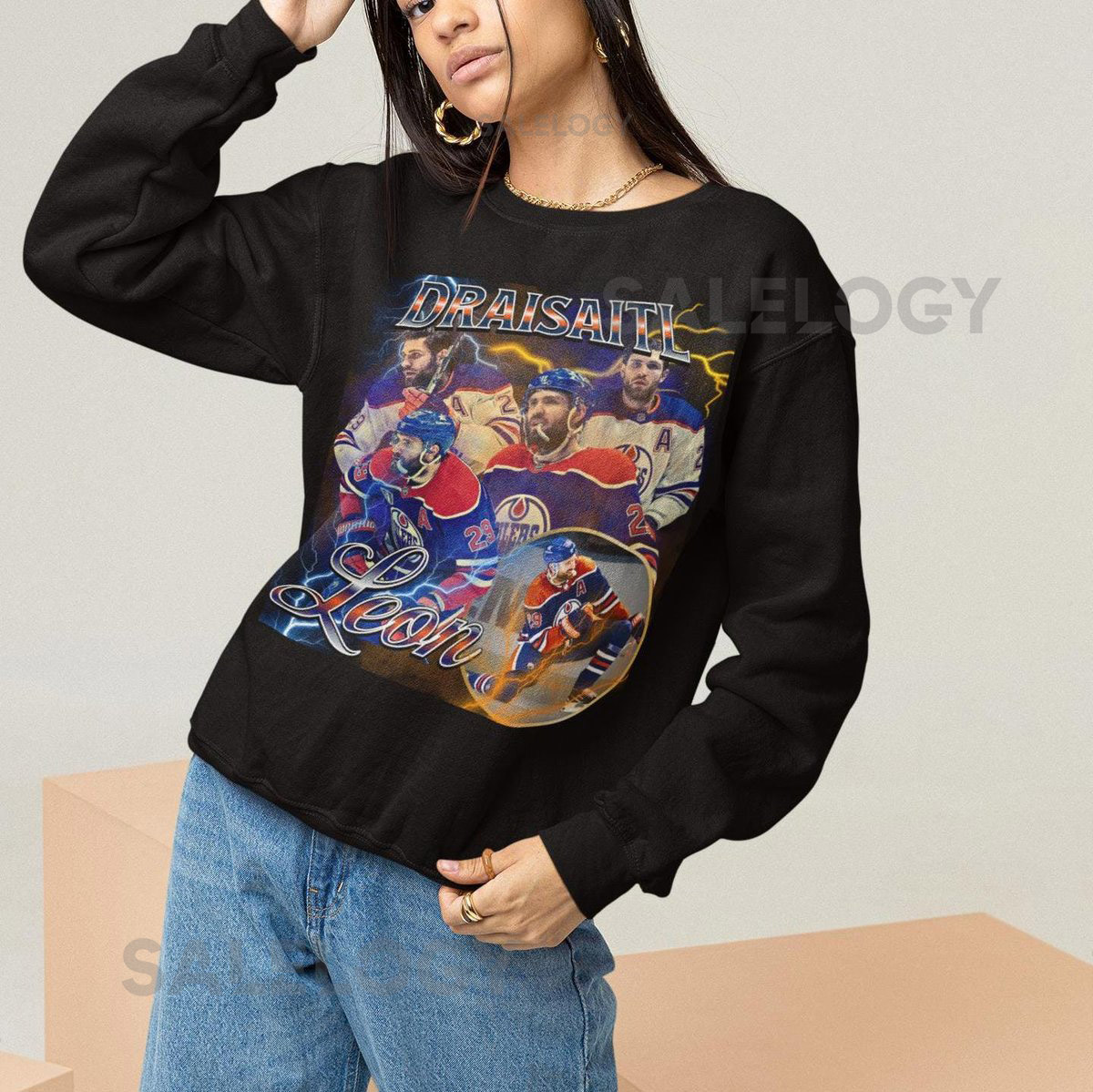 Leon Draisatil Shirt Vintage 90s Edmonton Oilers NHL Fan Hockey Design Retro Bootleg Gift Classic Graphic Tee Unisex Sweater Limited Edition_262