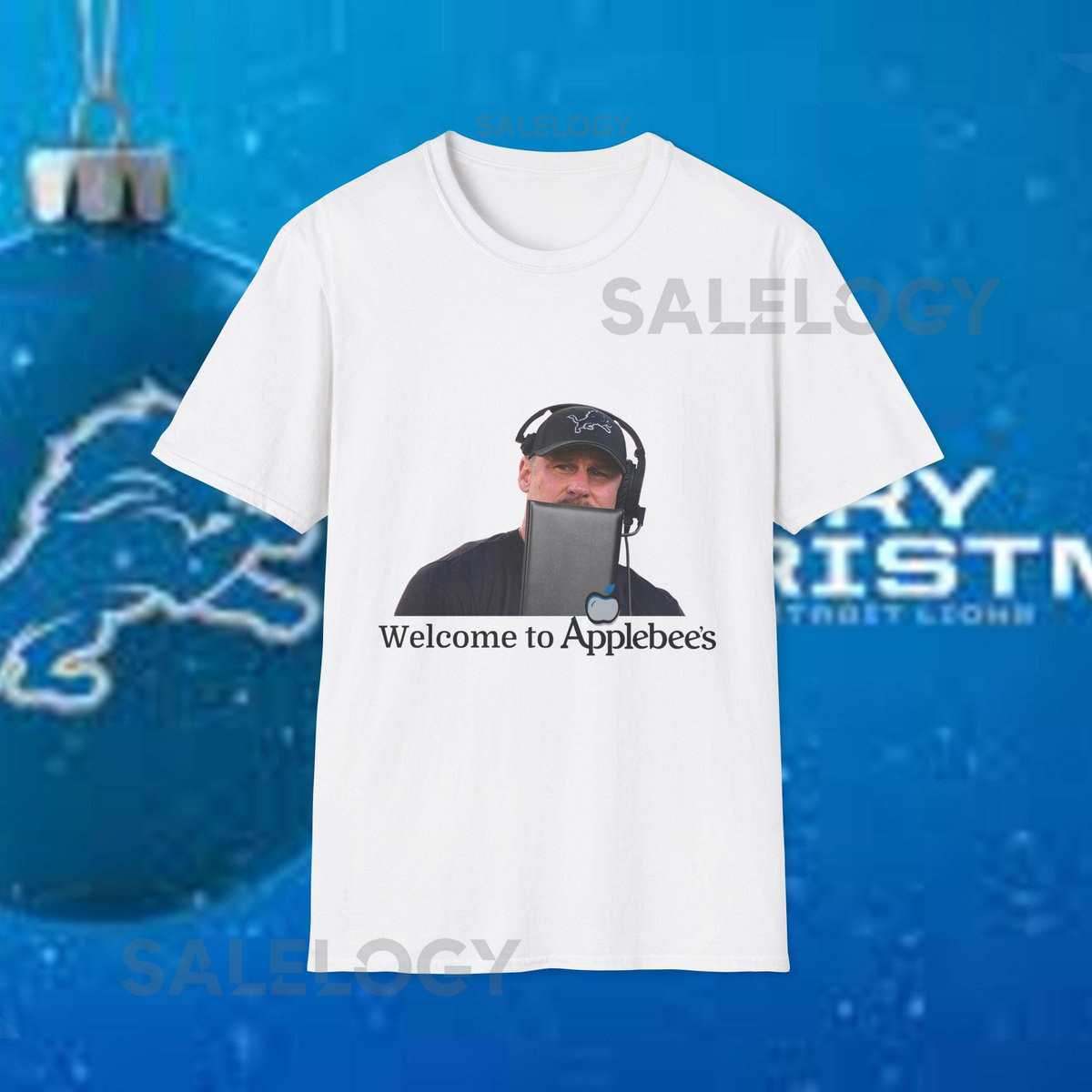 Detroit Lions Dan Campbell Welcome to Applebee's Unisex Softstyle T-Shirt Head Coach Football Fan Tee NFL Sports Apparel Game Day_210