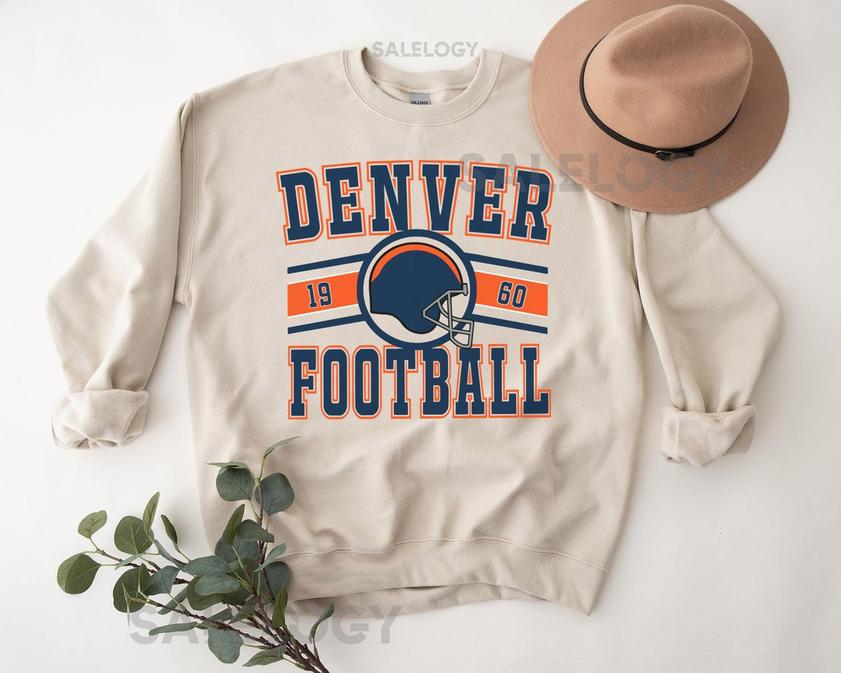 Denver Bronco Sweatshirt T-Shirt Vintage Football Crewneck Retro Hoodie Game Day Gift For Fan_294