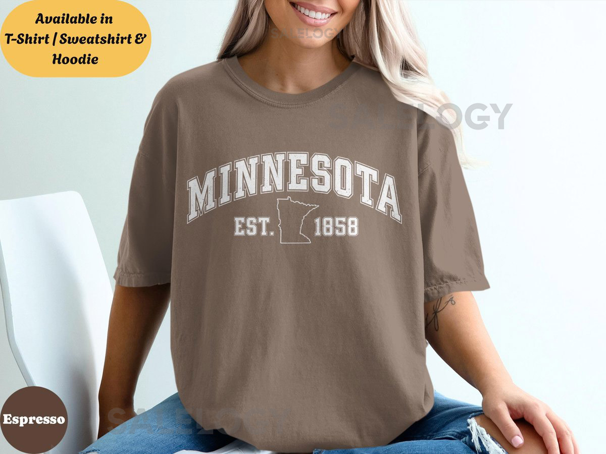 Minnesota Shirt Sweatshirt Hoodie University Pride Apparel North Woods Retro Gift Lake State Graphic Tshirt College Style Unisex Clothes_629