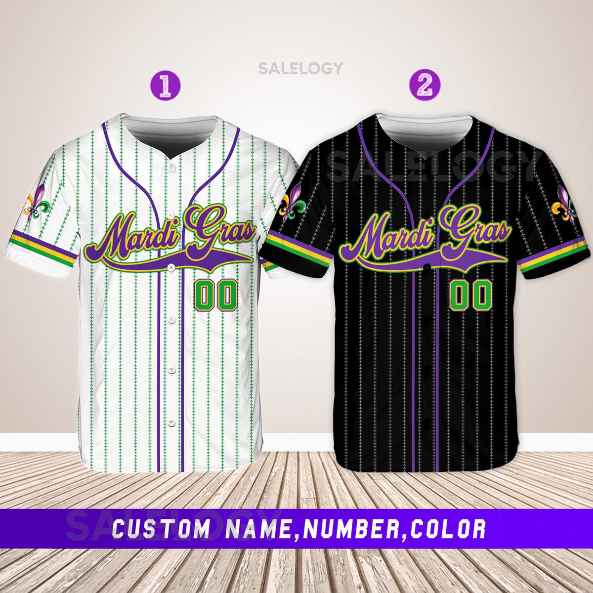 Personalized Mardi Gras Baseball Jersey Custom Name And Number Baseball Jersey Mardi Gras Carnival Jersey Gift For Family Matching_221