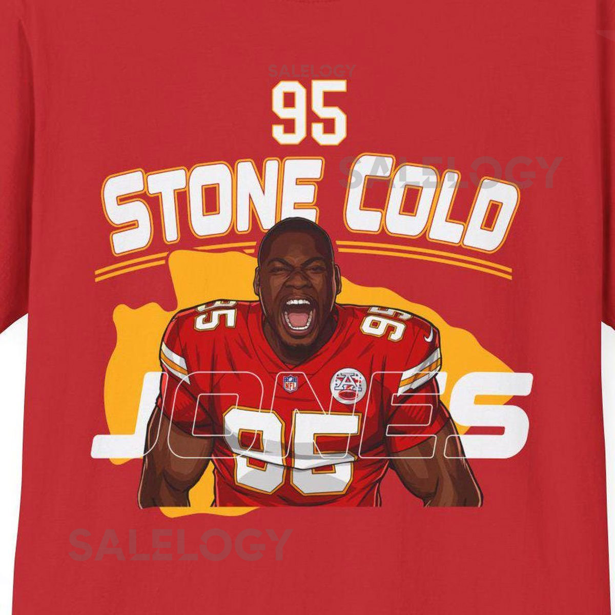 Stone Cold Chris Jones t shirt unisex - Kansas City Defense Red Kingdom Chiefs_751
