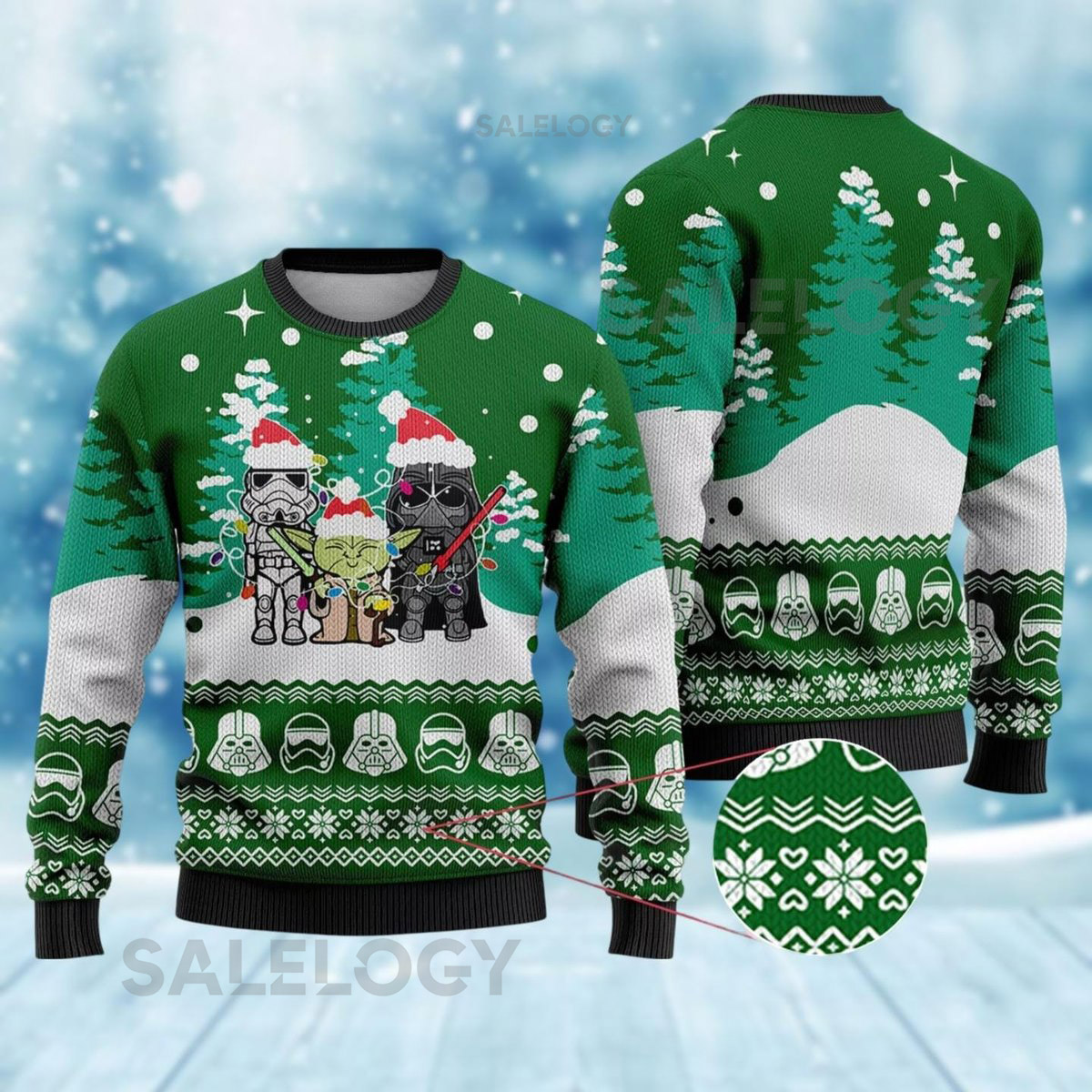 Christmas Star Wars Ugly Sweater Darth Vader Baby Yoda Stormtrooper Christmas Sweater Disney Holiday Party Sweater Xmas Sweater