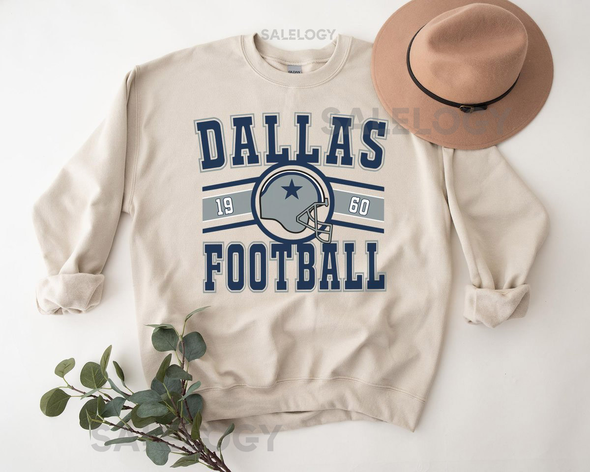 Vintage Dallas Cowboy Sweatshirt Retro Crewneck Throwback T-Shirt Hoodie Game Day Gift For Football Fan Apparel Clothing Sunday Texas_531