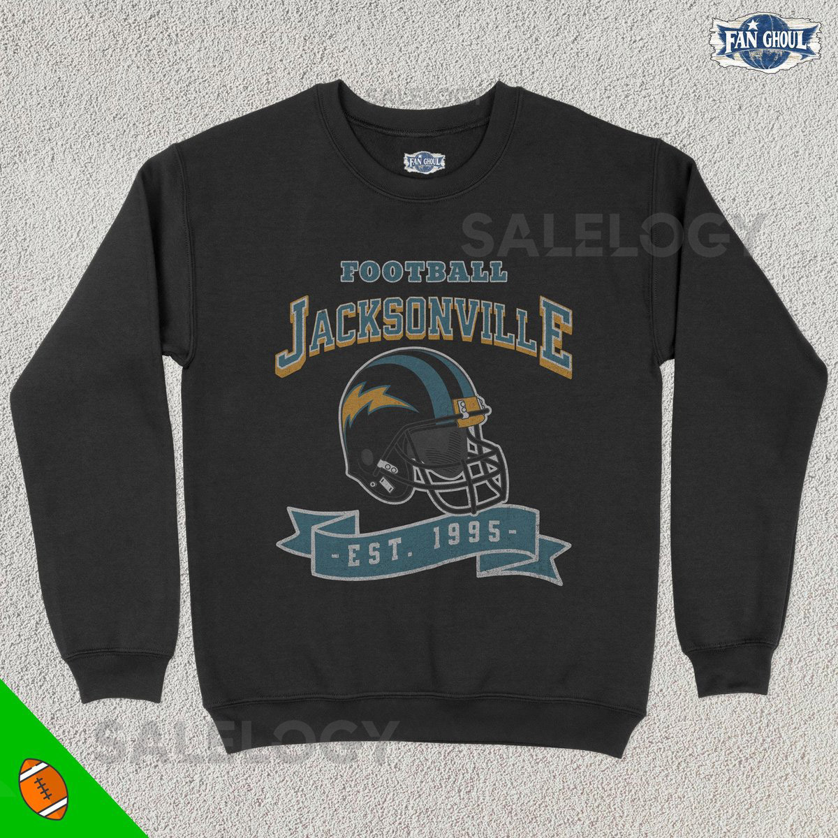 Vintage Jacksonville Football Crewneck American Sports Sweatshirt US Sports Clothing Football Fan Gift Football Lover Apparel V_999