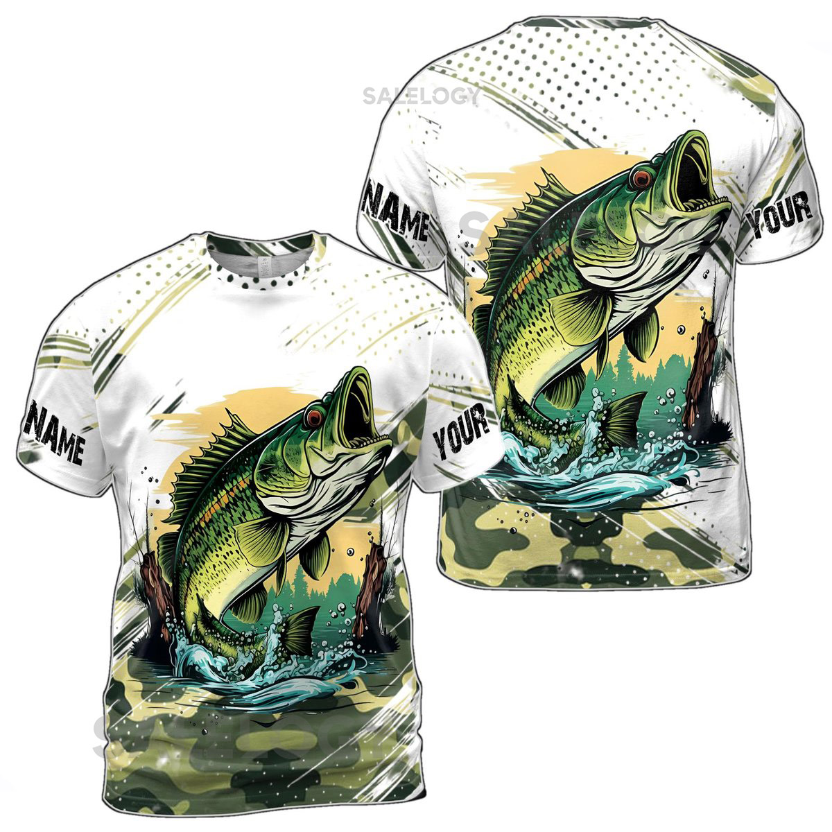 Customized Bass Fish 3D T-Shirt Bold Design_166