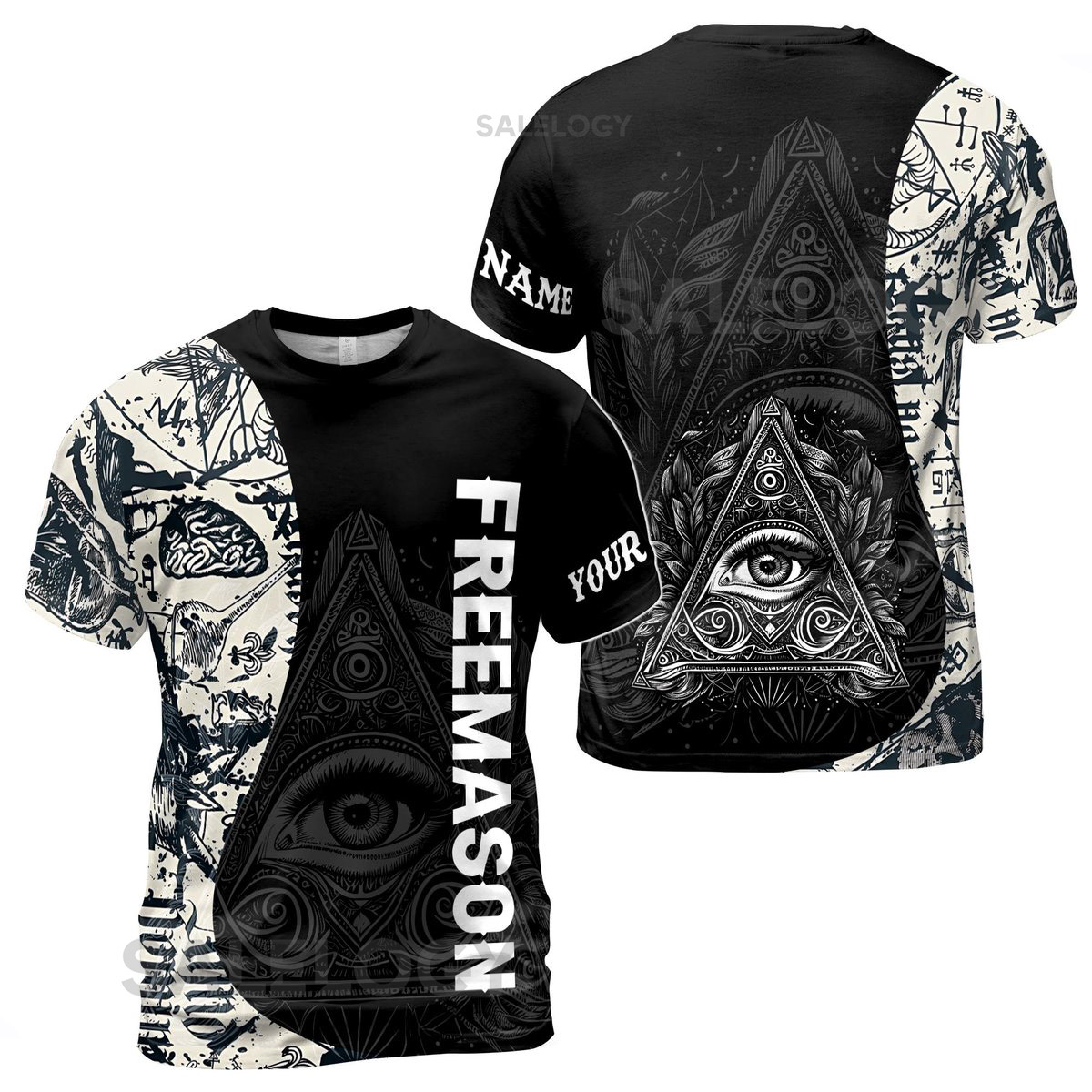 Custom Name Freemason Unlock Your Knowleadge Men39s T-Shirt S-5XL_46