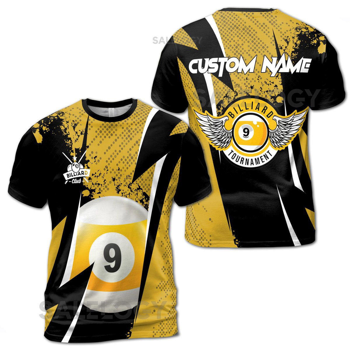 Customized Billiard 9 Ball For Pool Lovers Unisex T-Shirt S-5XL_168