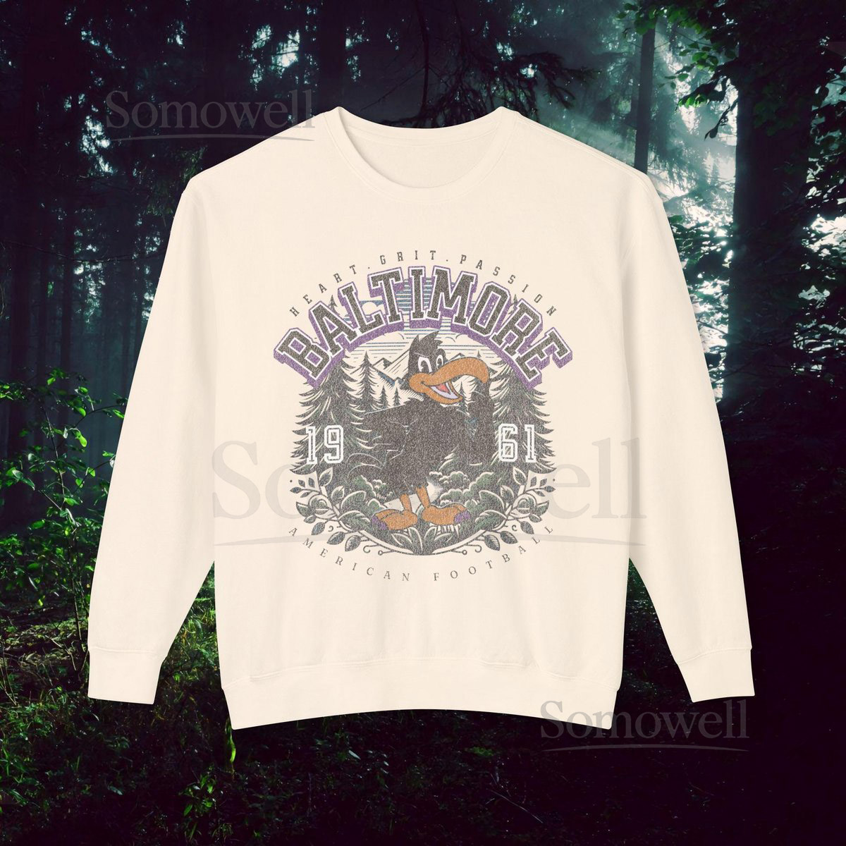 Vintage Baltimore Football Unisex Lightweight Crewneck Sweatshirt Baltimore Sweatshirt Retro Football Shirt Vintage Sports Sweatshirt_986