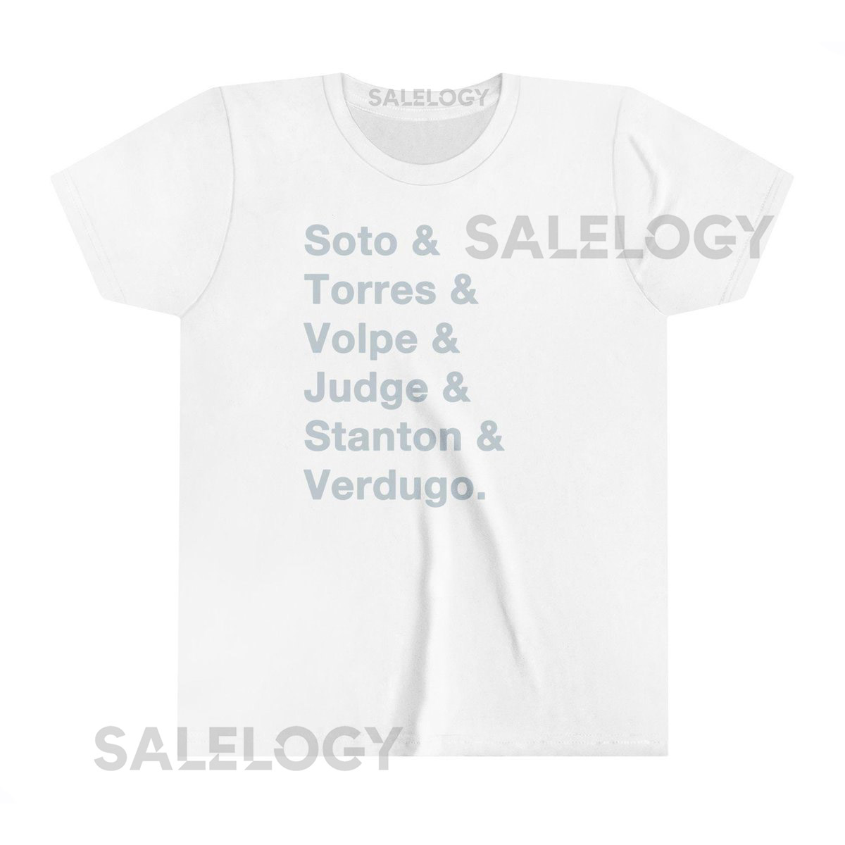 NY Yankees 2024 Roster Youth T-Shirt - Gray Baseball Memorabilia_49