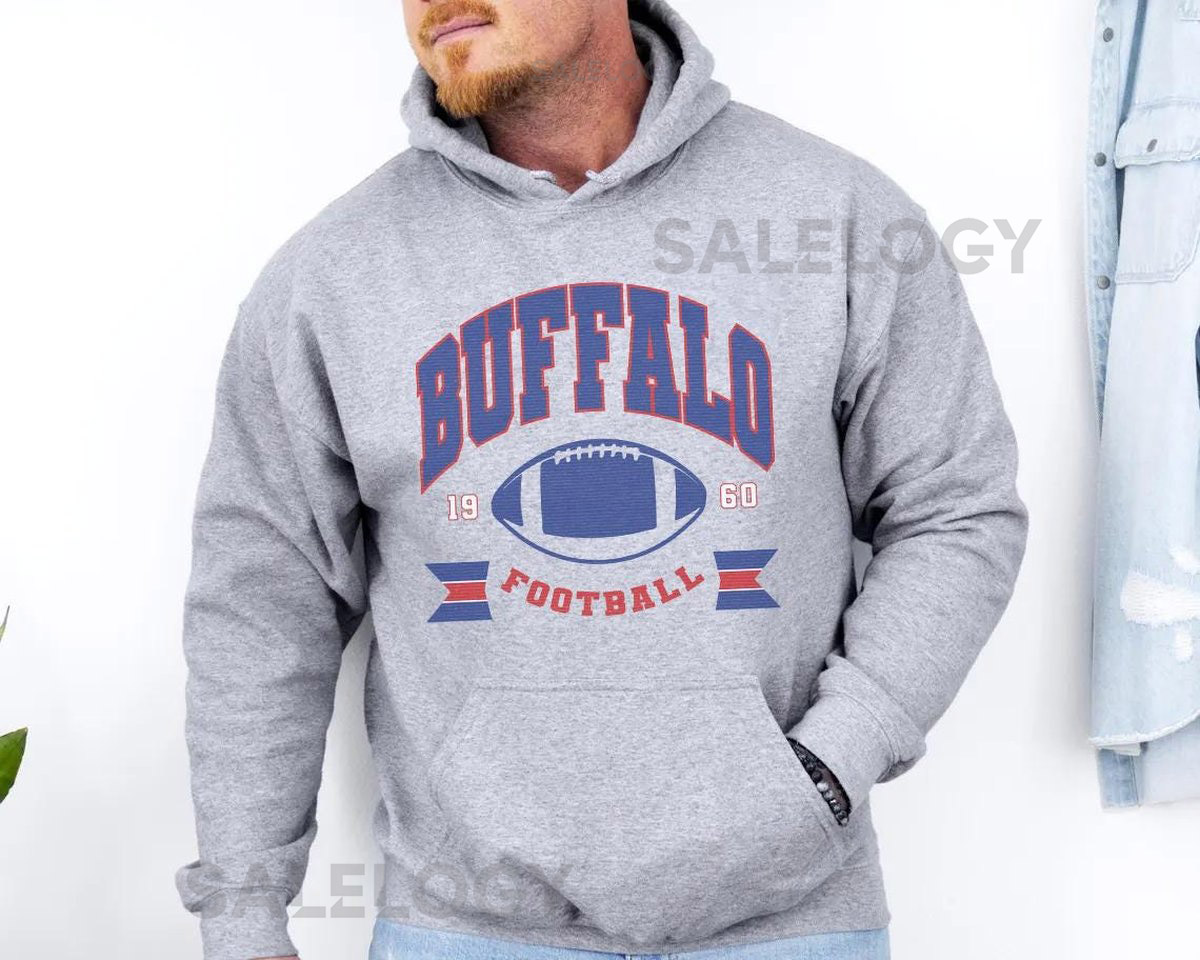 Buffalo Football Vintage Style Hoodie Sweater Buffalo Bill Crewneck Bill Sweatshirt Buffalo New York Buffalo Fan Gift Bill Football_295