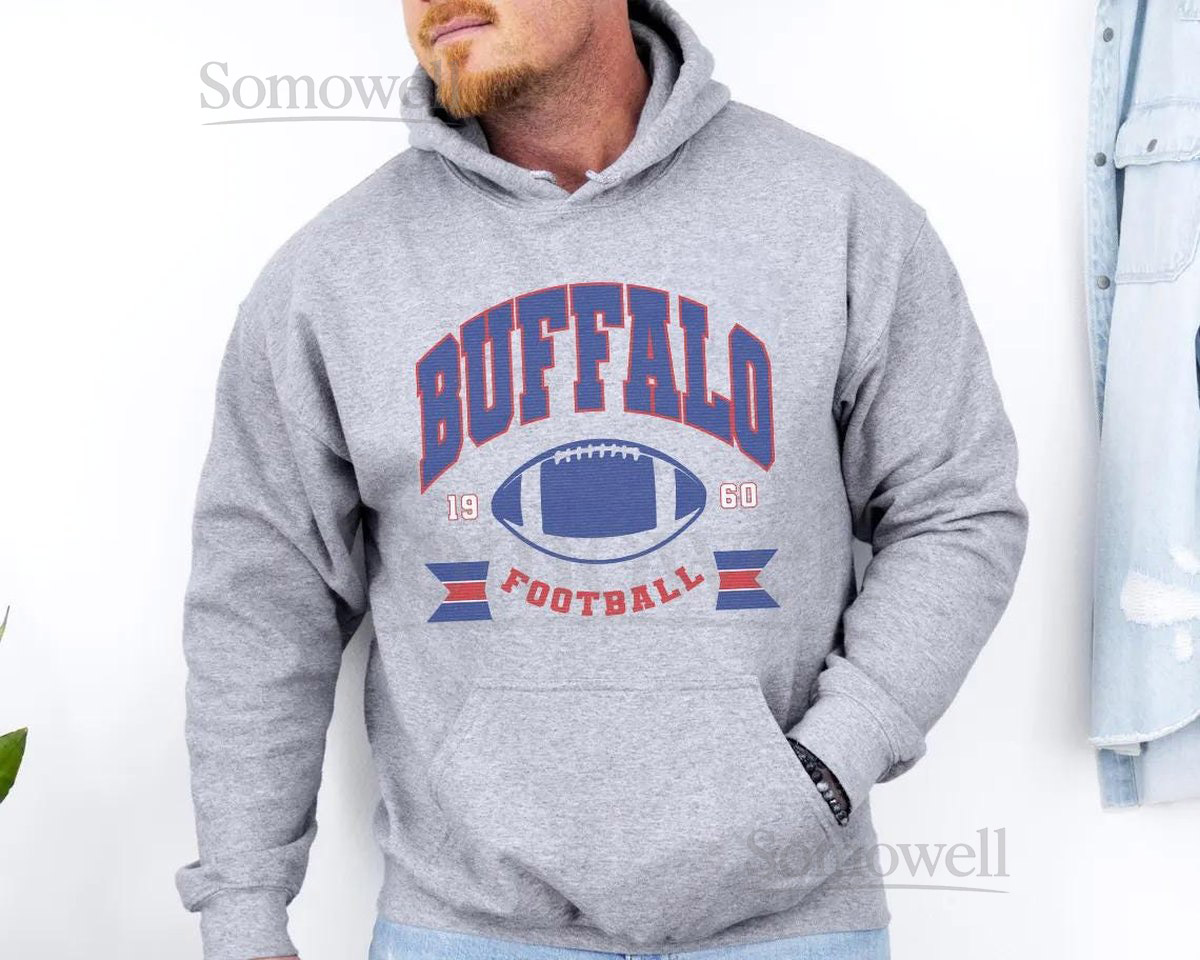 Buffalo Football Vintage Style Hoodie Sweater Buffalo Bill Crewneck Bill Sweatshirt Buffalo New York Buffalo Fan Gift Bill Football_295