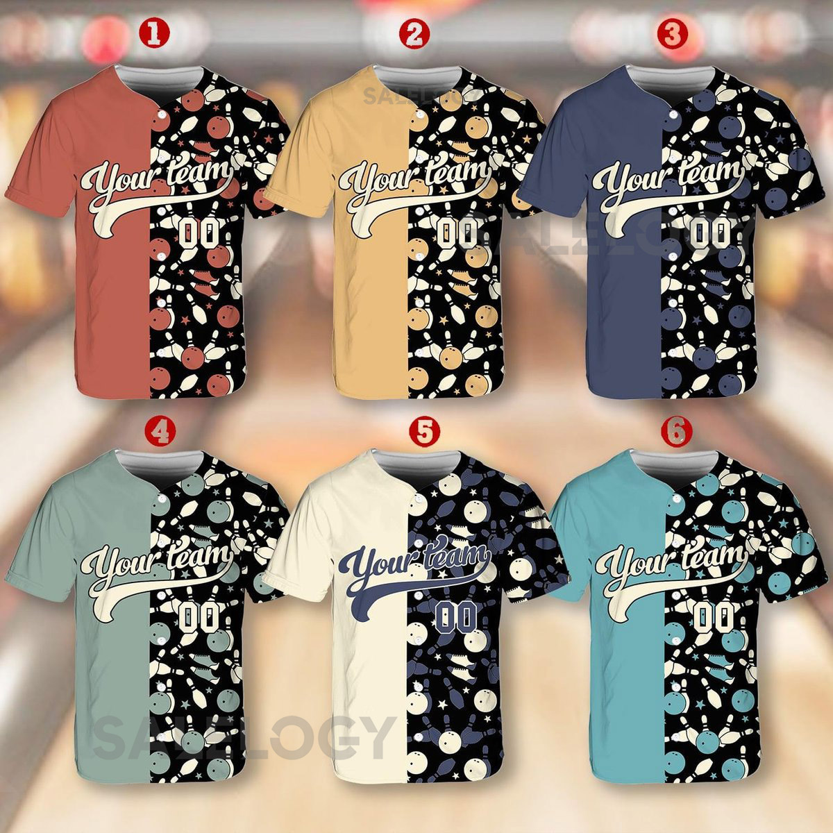 Personalized Bowling Team Baseball Jersey Custom Name Team Bowling Jersey Uniform For Bowling Team Bowling Lovers_35