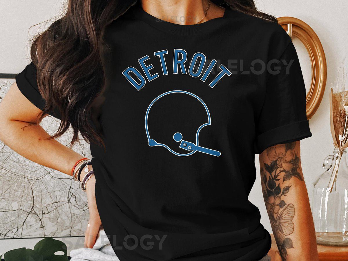 Detroit Lions Football Retro Helmet Short-Sleeve Long-Sleeve T-Shirts_228