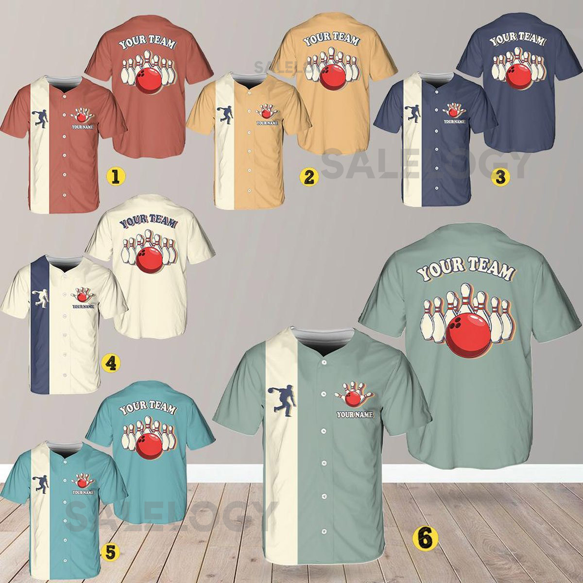 Personalized Vintage Bowling Team Baseball Jersey Custom Name Team Bowling Jersey Uniform For Bowling Team Bowling Lovers_720