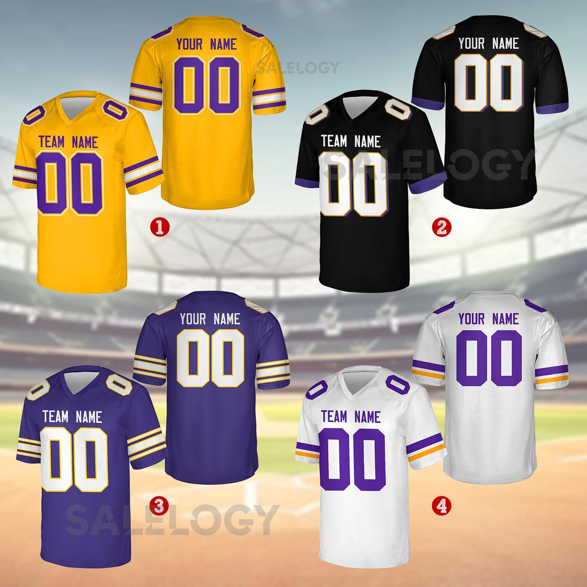 Personalized Team Name And Number Any Football Jersey Custom V-neck Short Sleeve Jersey Shirt Football Jersey For Football Fan Lover_23