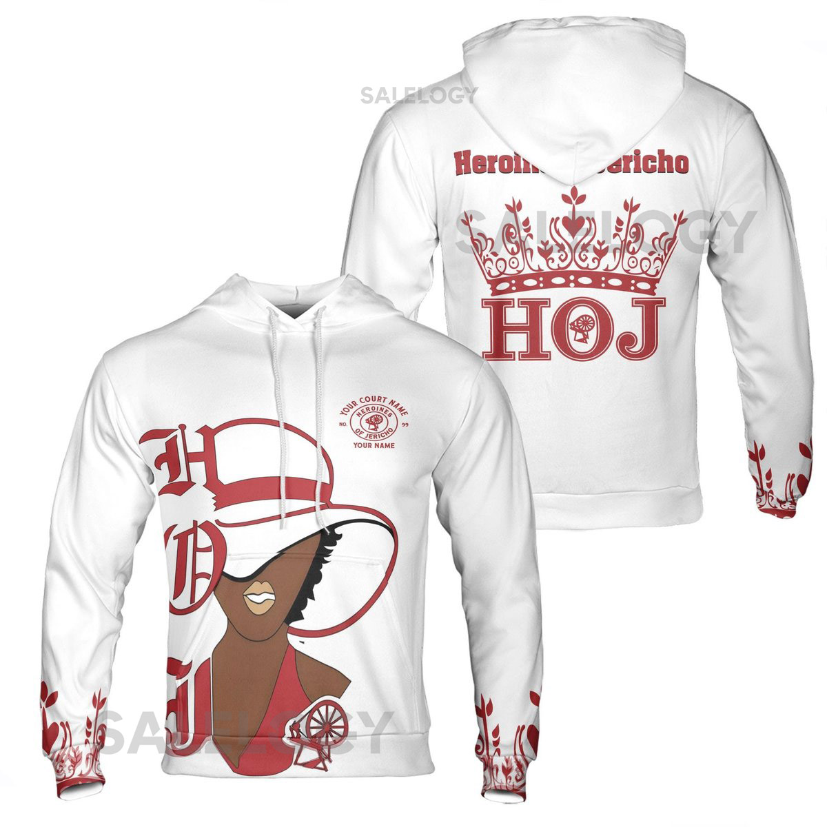 Customized Heroines of Jericho HOJ Elegant Lady and Floral Hoodie S-5XL_81