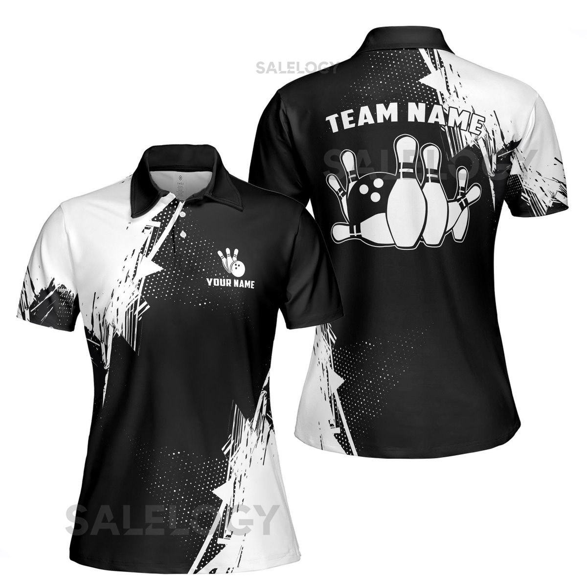 Customized Color Spatter Pickleball Bowling Dart Women's Polo Shirt S-5XL_404