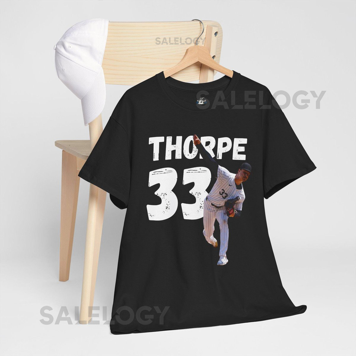 Drew Thorpe Chicago White Sox 33 T-Shirt Black Gray_423