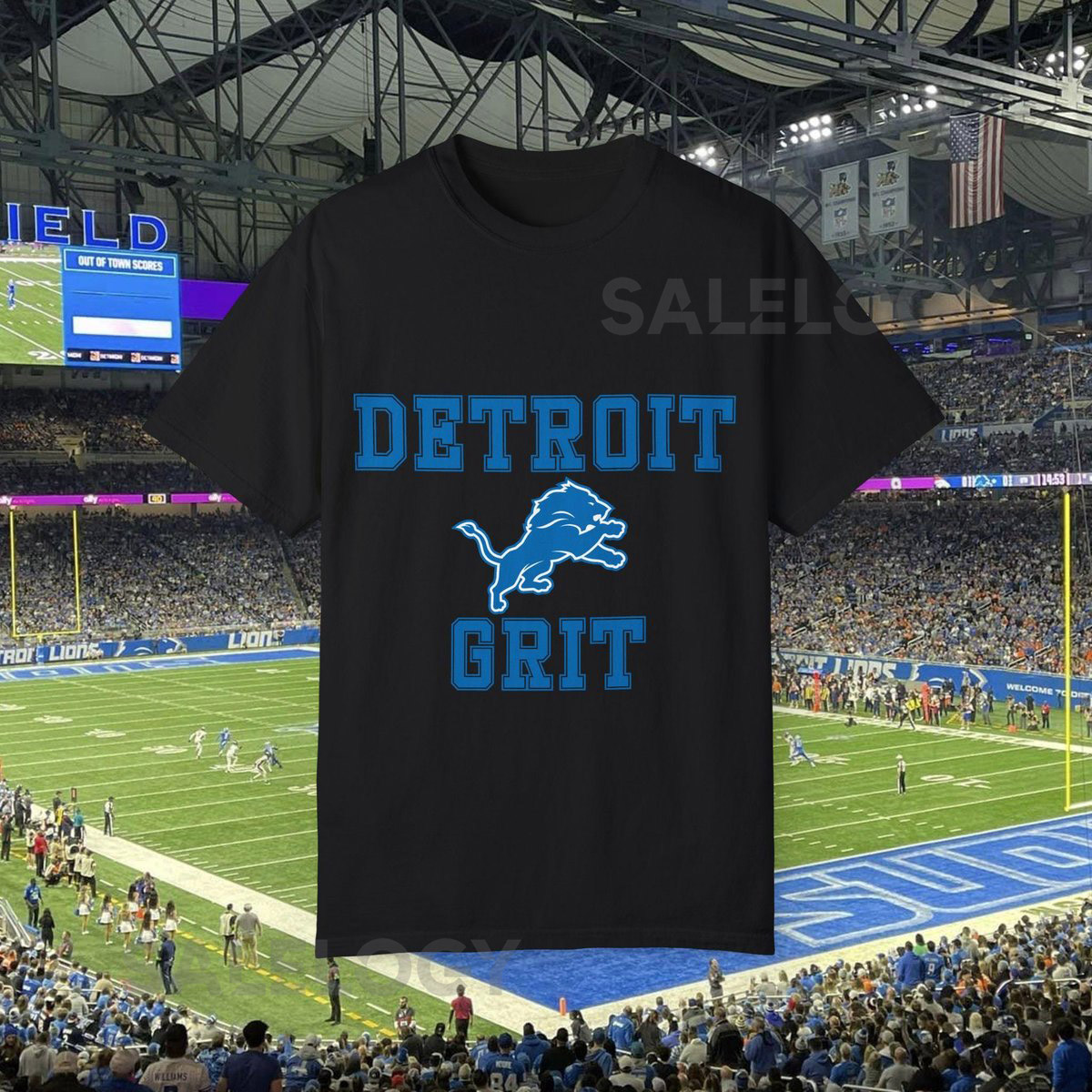 Detroit Lions Grit Unisex T-shirt_254