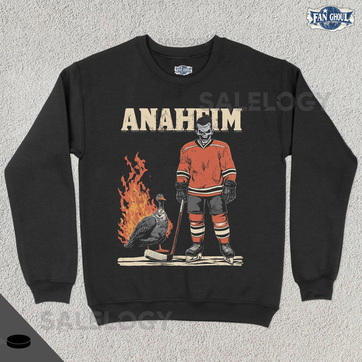 Anaheim Hockey Crewneck Retro Team Sports Sweatshirt US Sports Clothing Hockey Fan Gift Hockey Lover Apparel Vintage Hockey_19