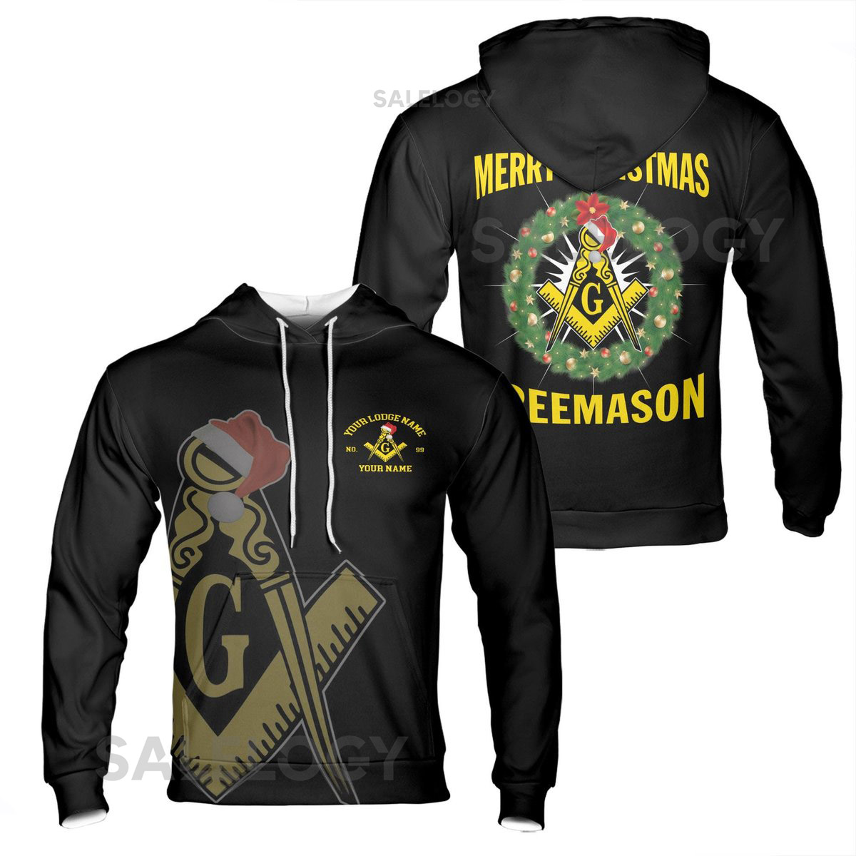 Personalized Merry Christmas Masonic Xmas Is Coming Freemasonry Hoodie S-5XL_94