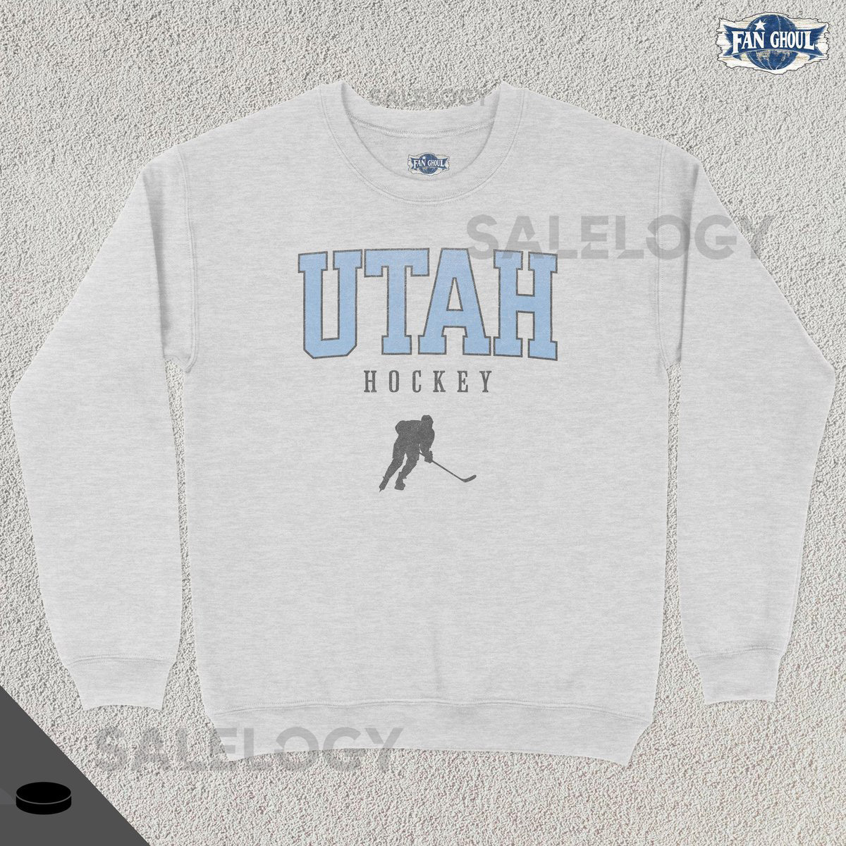 Utah Hockey Varsity Sweatshirt College Sports Crewneck College Sweater Hockey Fan Gift Hockey Lover Apparel Vintage Retro Islander_617