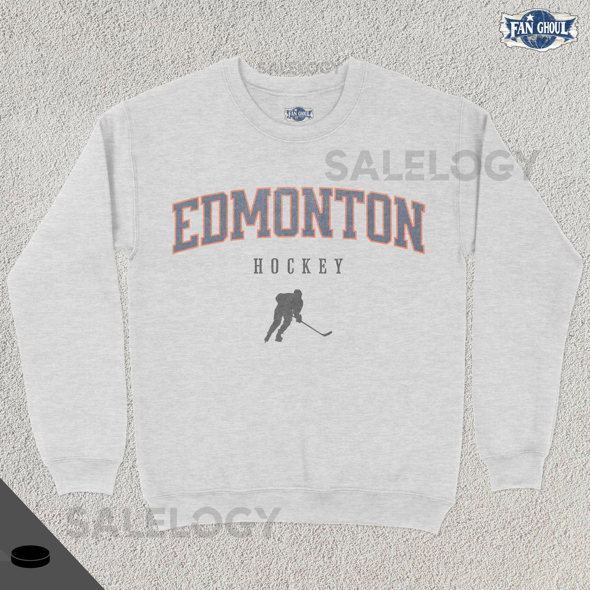 Edmonton Hockey Varsity Sweatshirt College Sports Crewneck College Sweater Hockey Fan Gift Hockey Lover Apparel Vintage Retro Oiler_48