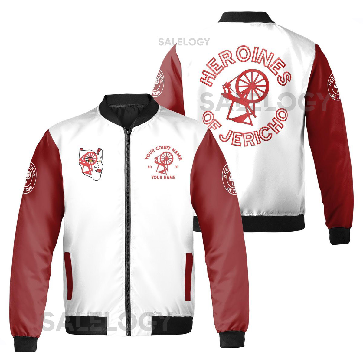 Personalized Heroines of Jericho Custom Court Name Bomber Jacket S-5XL_94