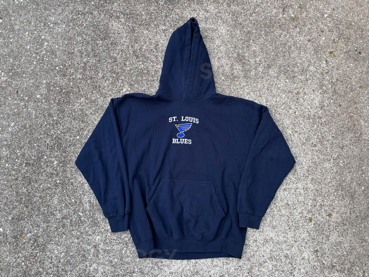 Vintage 90s St Louis Blues Hoodie Size L by Gildan_694
