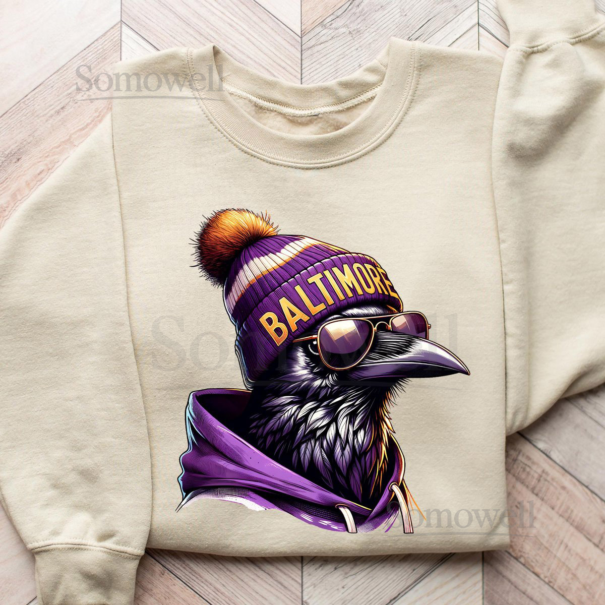 Baltimore Football Sweatshirt Retro Raven Fan Gift_123