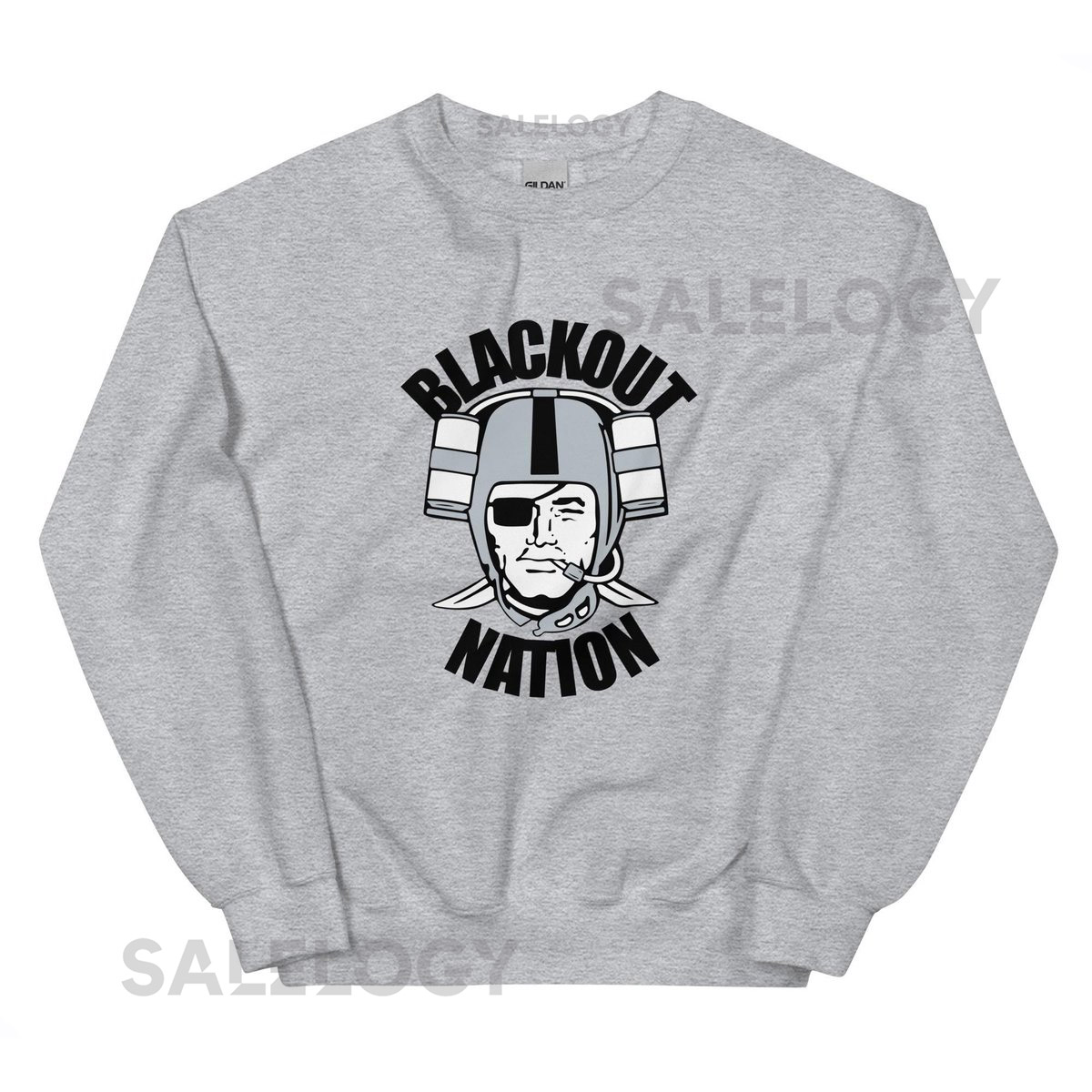 Blackout Nation Raiders Sweatshirt Las Vegas Football Fan Crewneck_1