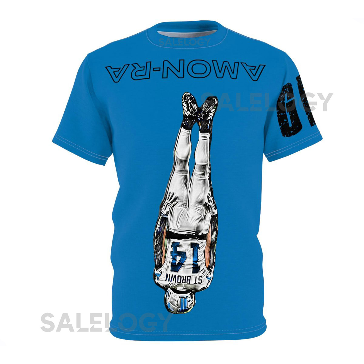 Amon-Ra St. Brown T-Shirt Amon-Ra St. Brown tee Headstand Celebration AOP Detroit Lions Fan Apparel Lightweight All-Over Print Tee_29