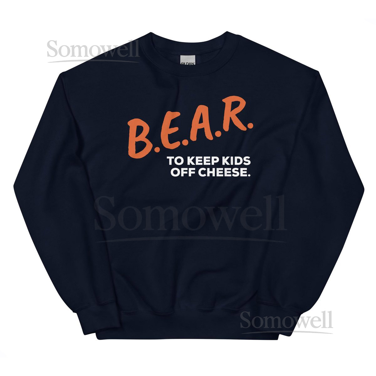 Chicago Bears BEAR DARE B.E.A.R. To Keep Kids Off Cheese Blue Unisex Sweatshirt_427