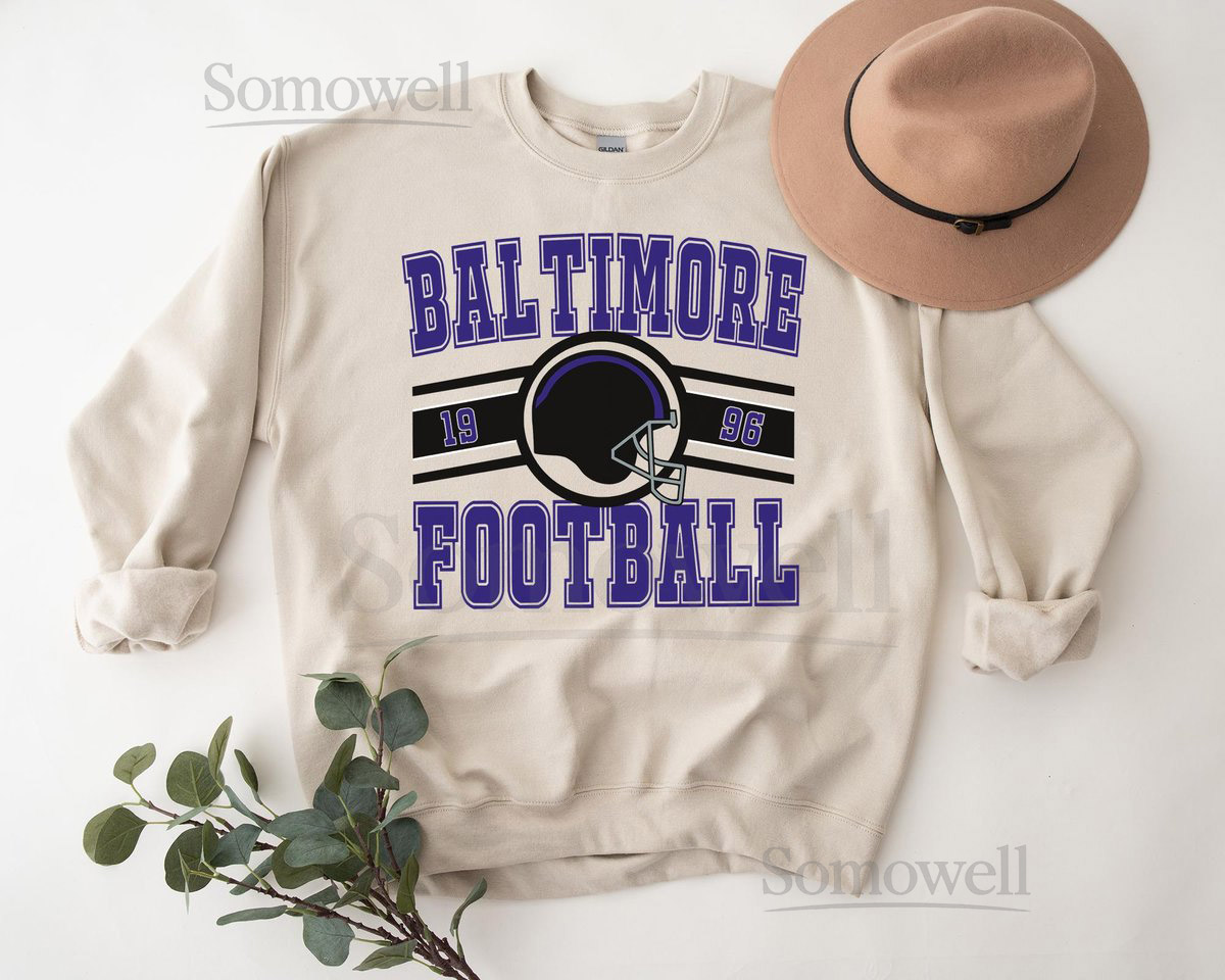 Baltimore Raven Sweatshirt T-Shirt Vintage Football Crewneck Retro Hoodie Game Day Gift For Fan_136