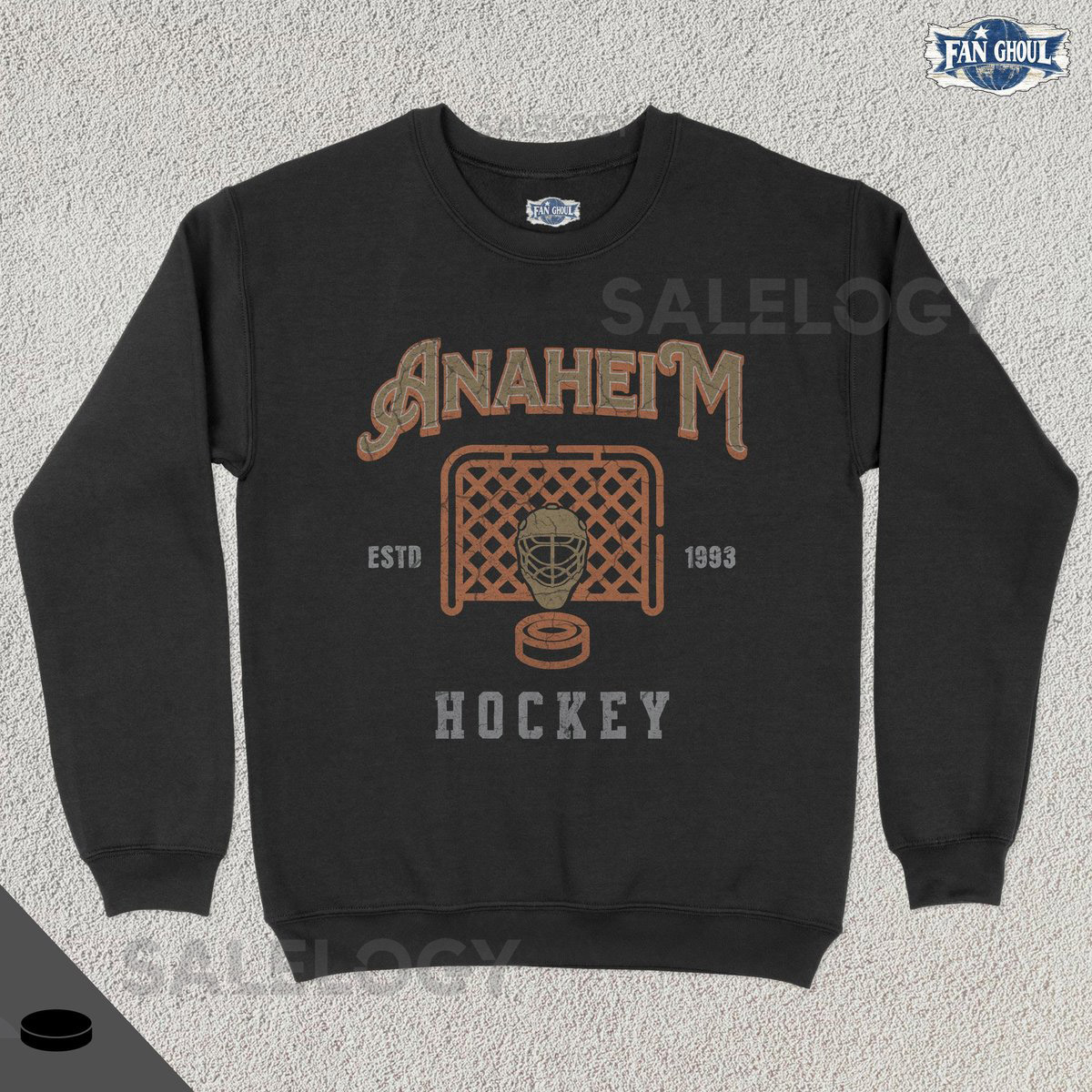 Vintage Anaheim Hockey Crewneck American Sports Sweatshirt US Sports Clothing Hockey Fan Gift Hockey Apparel Vintage Sweater Duck_705