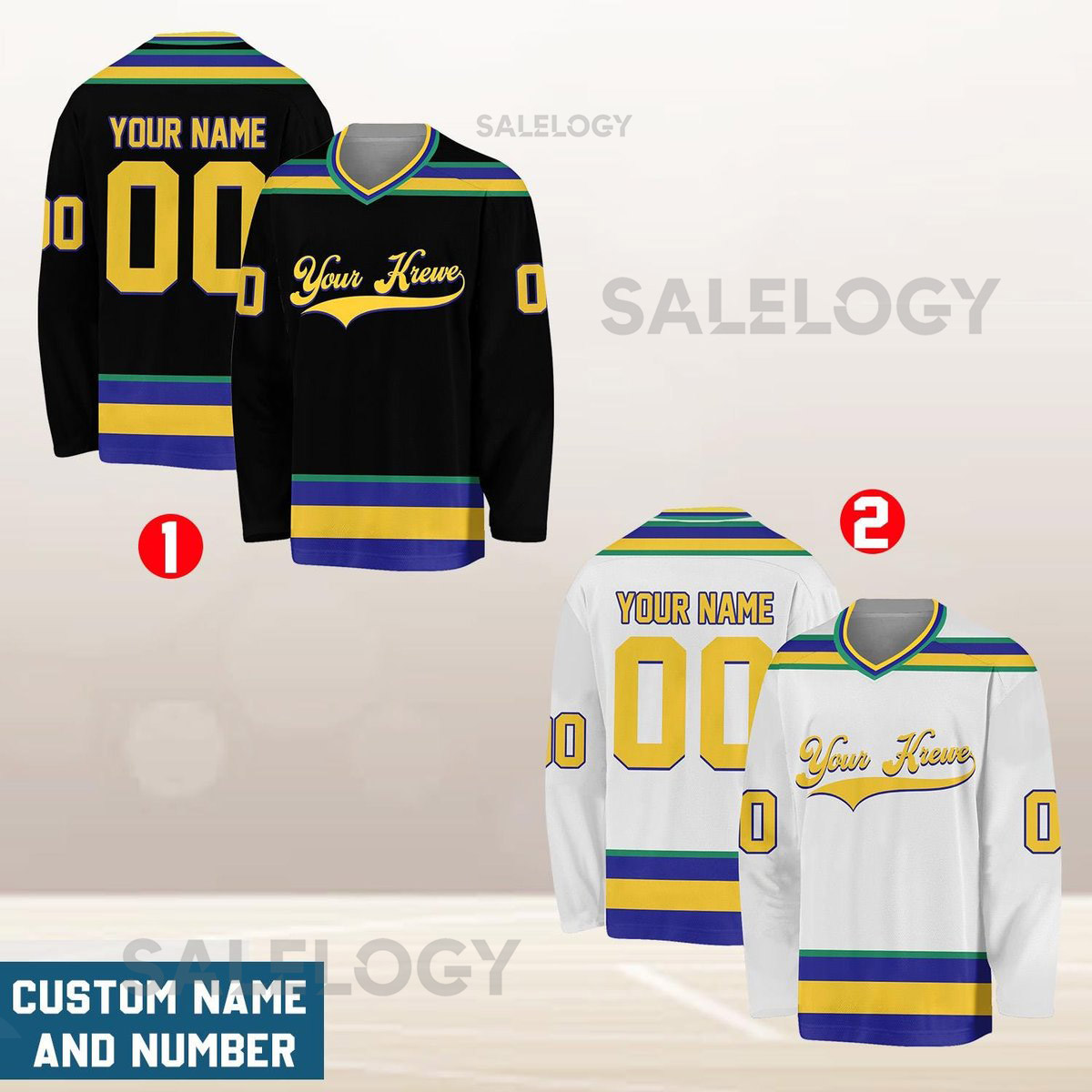 Personalized Team Name And Number Hockey Jersey Custom Your Krewe Your Name And Number Hockey Jersey Uniform For Hockey Fans Hockey Lovers_20