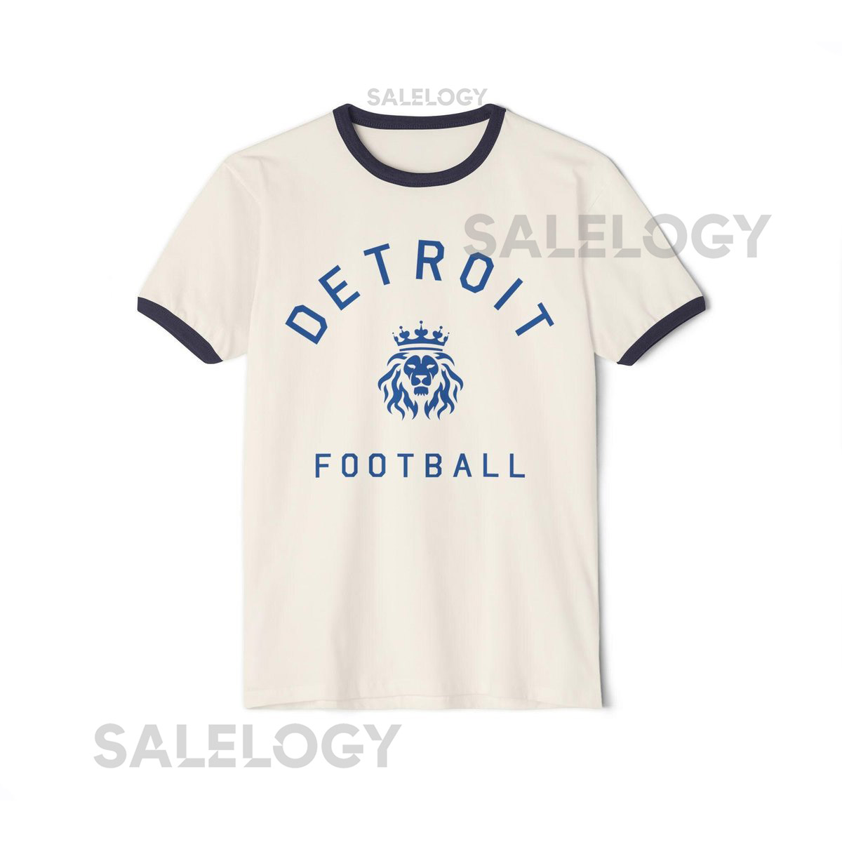 Detroit Football Unisex Ringer T-Shirt - Retro Sports Tee_162