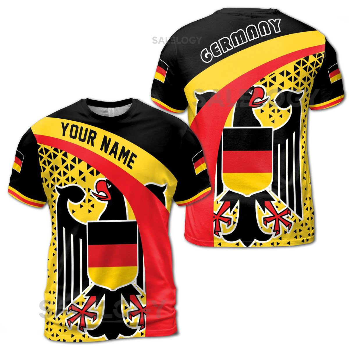 Custom Name Germany Flag T-Shirt Sublimated Print S-5XL_48