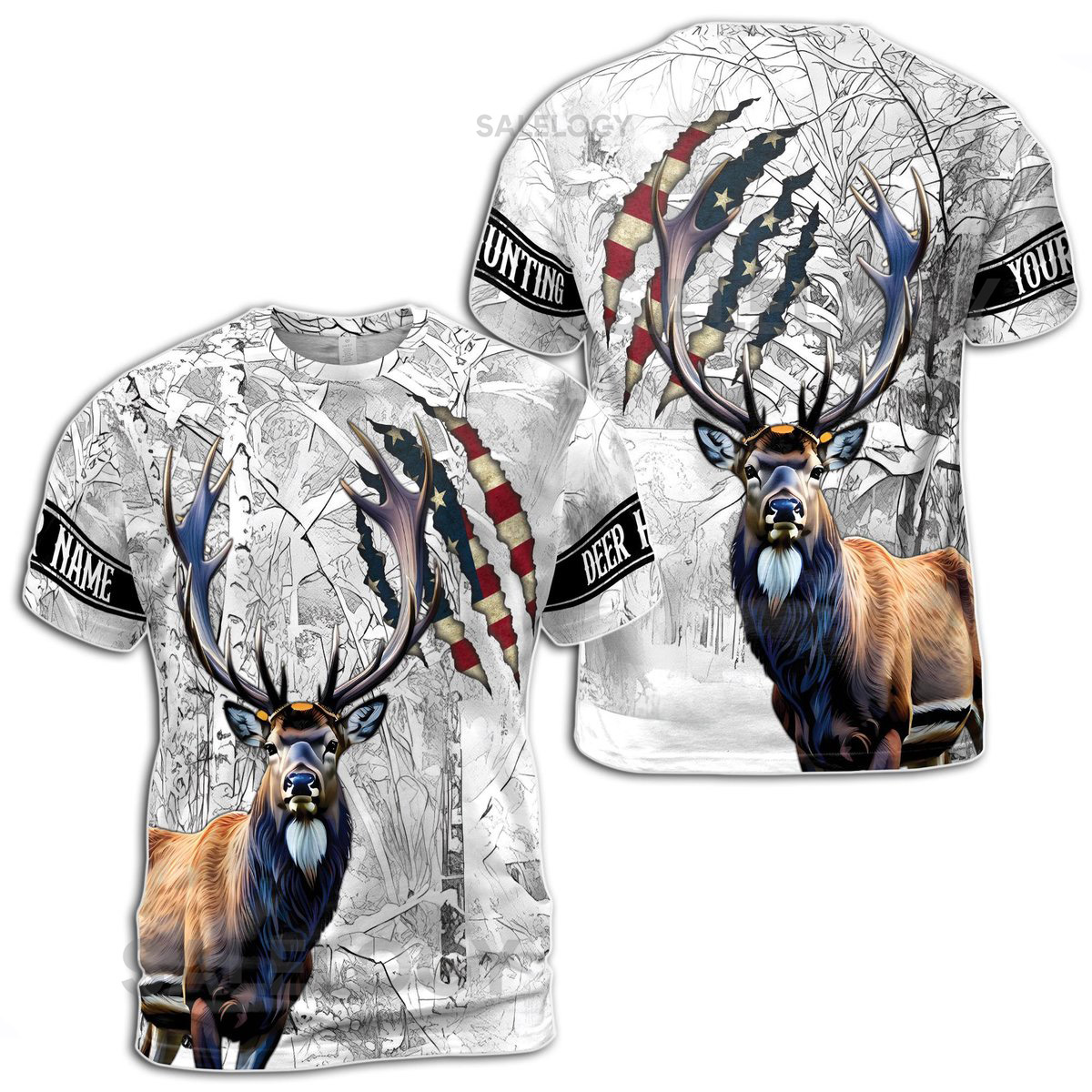 Custom Name Hunting Season America Deer Hunting Men39s T-Shirt S-5XL_58