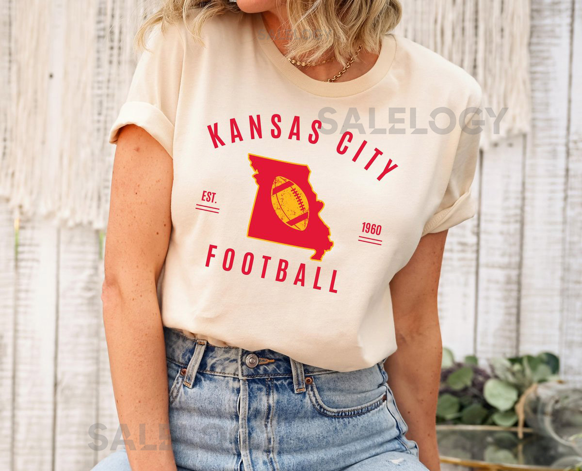 Kansas City Football Shirt Kansas City Football Gameday Tees Kansas City Sports Fan Retro Kansas City Football Tshirt Football Lovers_384