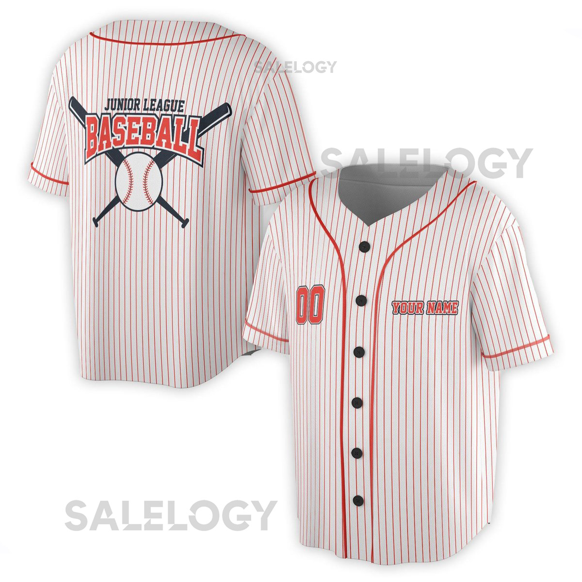 Custom Name Number Junior League Baseball Lover Gift Baseball Jersey S-5XL_23