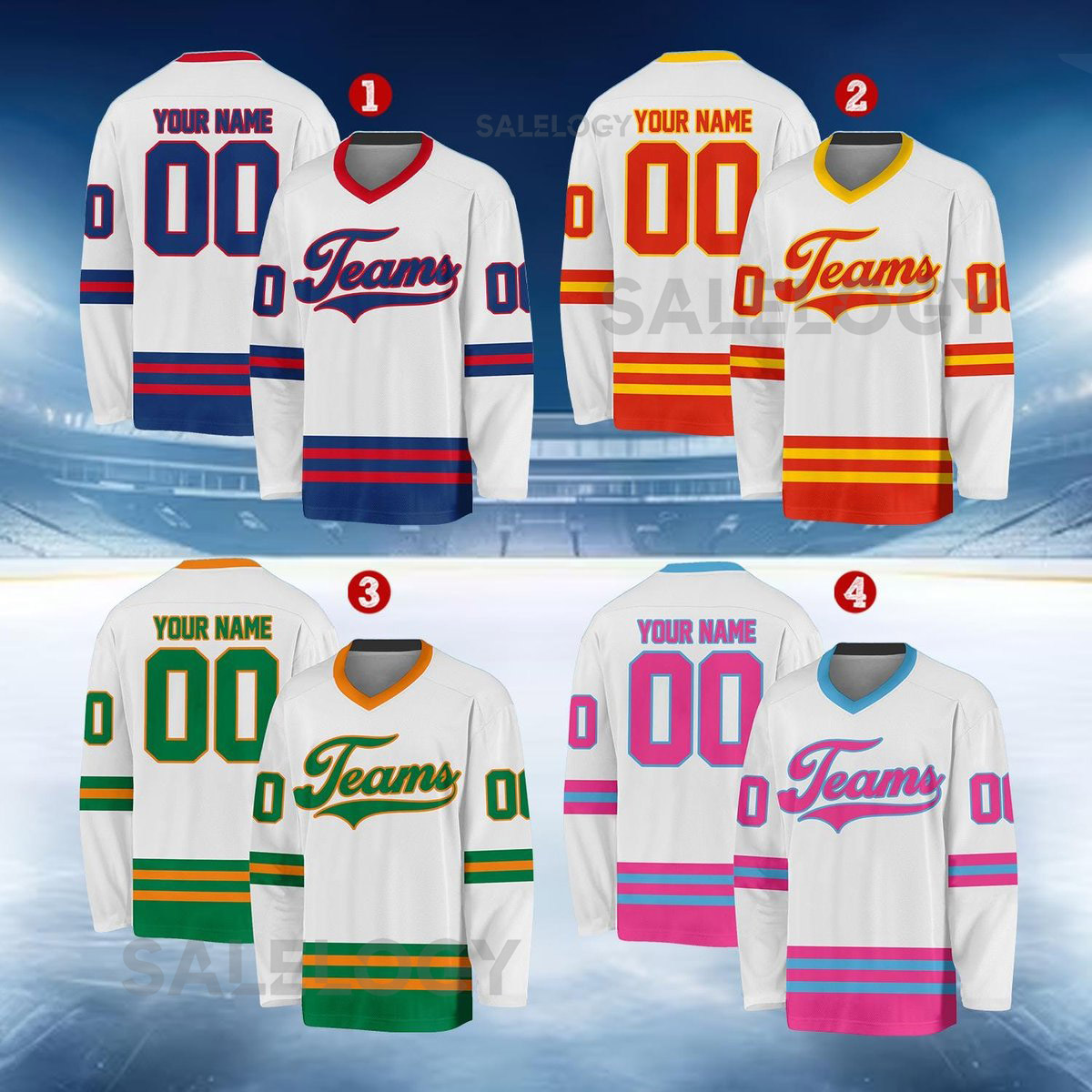 Personalized Team Name Number Hockey Jersey Custom Name Hockey Jersey Hockey Jersey Uniform For Hockey Fans Hockey Lovers_24