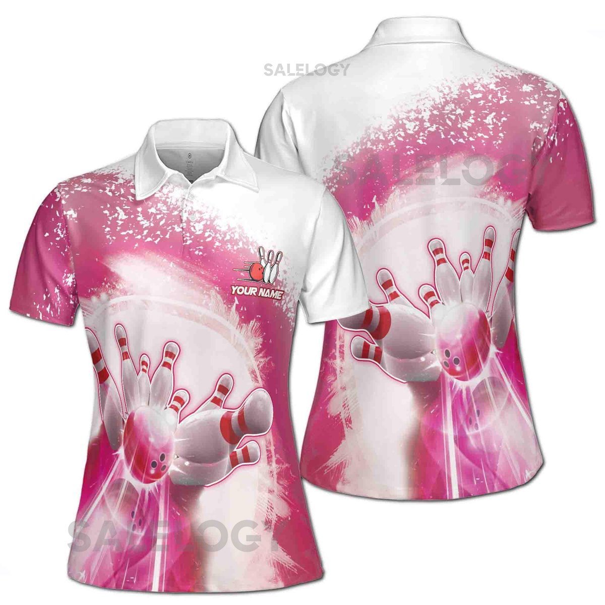 Custom Name Pink Flamingo Swing Swear Drink Repeat Golf Women39s Polo Shirt S-5XL_152